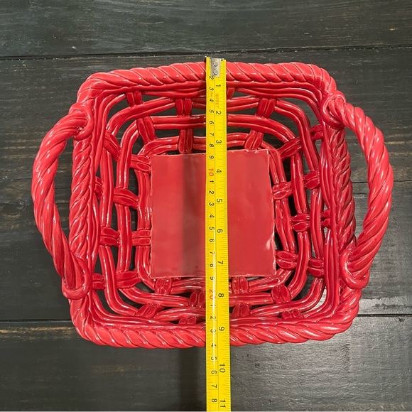 Ceramic Red Woven Chill and Heat Serving Basket - Picture 7 of 9